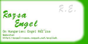 rozsa engel business card